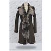 Infinity Marrone Argento da Donna Vera pelle di Pecora Toscana Giacca Cappotto Trench