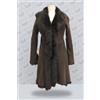 Infinity Marrone 3/4 da Donna Vera pelle di Pecora Toscana Pelle Giacca Cappotto Trench