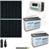 Kit fotovoltaico 24V Pannello Solare monocristallino 410W Batterie AGM 100Ah Reg