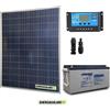 Energiasolare100 Kit Solare Fotovoltaico 200W 12V Batteria AGM 150Ah Deep Cycle Casa Baita