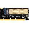glotrends M.2 PCIe NVMe or PCIE AHCI SSD to PCIE 3.0 x4 Adapter Card for Key M 2230-2280 Size M.2 SSD (PA05)