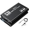 XIIXMASK Scheda di acquisizione video, Scheda di acquisizione USB 3.0 4K HDMI Loop-Out, acquisizione video 1080P 60FPS/2K 30FPS per lo funziona per PS5/Switch/fotocamera/PC/OBS(nero)