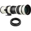 BOtizr Fotocamera MF Obiettivo zoom super teleobiettivo F/8.3-16 420-800 mm T Mount 1/4, for fotocamere For Canon EF-Mount EOS 80D 70D 60Da 7D 5D T7i T7s SL1