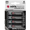 AgfaPhoto Batterie alcaline Ultra -AA LR06 Mignon 4 pezzi