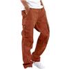 Kobilee Pantaloni Uomo Lavoro Invernali Baggy con Tasche Pantaloni Casual Cargo Pants Militari Leggeri Larghi Pantalone Lunghi Elasticizzati Pantaloni Cargo Taglie Forti Cotone Pantaloni da Lavoro