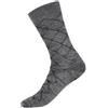 Hirsch Natur Calzino in lana-cotone bio a rombi - col. grigio melange