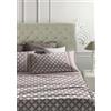 Laura Biagiotti Set Lenzuola Matrimoniali Maxi in Flanella di Puro Cotone Zoe Malva, Caldo completo Letto Due Piazze Antipilling Lenzuolo Sopra Sotto con Angoli e Federe