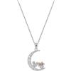 Disney Collana Minnie e Mickey per Bambina in Argento 925 e Zirconi, 45,7 cm, Gioielli