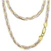 Amberta Collana da Donna in Argento Sterling 925 Maglia Spina di Pesce 4.2 mm Lunghezza 45 cm