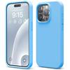 elago Cover Silicone Liquido Compatibile con iPhone 15 Pro Case, Custodia Silicone Premium, Protezione Completa [Struttura Antiurto a 4 Strati], Fodera Morbida Microfibra Antigraffio (Blu Oceano)