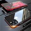 Colala Cover per iPhone 11 Magnetica Adsorbimento Custodia Metallo Ultra Sottile 360 Gradi Full Body Anteriore e Posteriore ​Trasparente Vetro Temperato Protezione Cover - Rosso