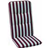 Best Miglior Cuscino Estraibile Freizeitmöbel Basic Line - Strisce Bianco/Rosso Bordeaux - Sedia Relax con Schienale Alto - 175 x 50 cm