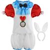 ReliBeauty Costume Coniglio Bambina con Orecchie Coniglio Bambini Pasqua,110
