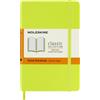 Moleskine Classic Notebook, Taccuino a Righe, Copertina Morbida e Chiusura Elastica, Formato Pocket 9 x 14 cm, Colore Verde Limone, 192 Pagine