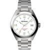 Cestrian Master Series Orologio da uomo automatico con cinturino in acciaio con quadrante bianco