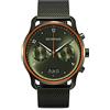 DeTomaso SORPASSO Velocita Olive Orange Orologio al quarzo analogico da uomo in maglia milanese oliva spazzolata, cinturino oliva, oliva, Sport