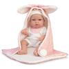 My Sweet Love - bambola da 33 cm con corpo rigido con coperta rosa, vestiti lavorati a maglia e accessori prodotto in Spagna, per bambine/I da 2 anni, Famosa MYW04000