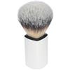 Fantasia Pennello da barba, capelli sintetici, con manico in plastica bianca, altezza: 10 cm, anello Ø 21