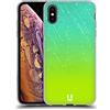 Head Case Designs Acqua Verde Sfumature della Pioggia Neon Custodia Cover in Morbido Gel Compatibile con Apple iPhone XS Max