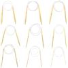 YXHZVON 9 Coppie Ferri da Maglia Circolari Bamboo 80cm, Ferri da Maglia a Doppia Punta, Set di Ferri da Maglia Circolari bambù per Principianti e Professionisti（2,5/3,5/4,5/5,5/6/7/8/9/10mm）