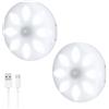 VCY luci led cucina, 8 LED Luce per Armadio strisce led USB-C Sensore Di Movimento Per Interni, Ricaricabile Sotto Il Gabinetto Cucina Armadio Leggero Stick Luce Notturna Bar,Scale, Corridoio Confezion
