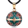 EUDORA Harmony Ball Chiama Angeli Gravidanza Collana Mughetto Gioiello della delle donne del pendente del fiore dell'annata Monili regalo bello dolce Bola, catena 76.2cm + 114cm
