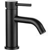 Didarenba Rubinetto bagno lavabo nero acciaio inox acqua calda e fredda con 2 tubi inclusi rubinetto bagno nero rubinetto nero bagno rubinetteria bagno nero rubinetti bagno nero miscelatore lavabo bagno nero