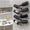 Agplex Cantinetta Vino - Portabottiglie Vino da Parete in vetro acrilico plexig. - Porta Bottiglie di Vino trasparente (Capacità 10 Bottiglie)