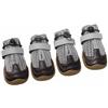 FANSU 4 Pezzi Scarpe per Cani Antiscivolo, Stivali per Cani Protezione per Le Zampe Stivali da Neve per Cani Regolabili per Cani di Taglia Piccola (XL,Grigio)