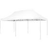 Amicasa Gazebo Giardino Pieghevole 6x3 mt Richiudibile in Ferro Gambe Telescopiche Altezza Massima 320 cm colore Bianco - F005