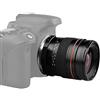 Mugast Obiettivo fotocamera 35 mm F2.0, diaframma largo Obiettivo manuale Obiettivo full frame per Canon EF Mount per fotocamere reflex Nikon F Mount(per Nikon F Mount)