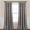 Lush Decor Ravello - Tende a pannello singolo con nervature, stile vintage chic, 132 x 213 cm (larghezza x lunghezza), grigio