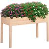 Outsunny Orto Urbano Pensile Tavolo Porta Piante con Fodera in Tessuto per Giardino 122.5x56.5x76cm legno|Aosom