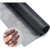 Generisch OVISEEN Zanzariera per Finestra 120 x 250CM Rete Zanzariera è Realizzata in Fibra di Vetro Telo Ricambio, Anti Insetti, Antizanzare per Soggiorno, Porte e Finestre Della Cucina(Nero)
