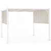 Bizzotto Gazebo Bizzotto Slide 3X3 Con Telo Bianco-Tortora - 795436