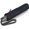 Knirps - Ombrello tascabile T.200 Duomatic Solids - A scomparsa automatica - Pieghevole - Resistente alle intemperie - Antivento - Navy