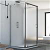Idralite Box Doccia 3 lati 75x75x75 AP. 75 CM H185 stampato C mod. Sintesi TRIO 1 Anta