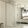 Idralite Box Doccia 3 lati 75x110x75 CM H198 stampato C mod. Cristal Trio 2 Ante
