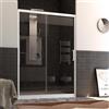 Forte Porta Doccia Nicchia in PVC 120 CM H 200 Vetro Trasparente Profilo Bianco mod. Glax 1 Anta