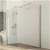 Idralite Box doccia Parete 80x180 CM in vetro trasparente 8mm mod. Walk in Corner H198