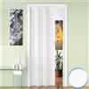 Forte Porta a Soffietto da Interno in PVC Bianca 88,5x214 cm mod. Luciana