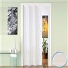 Forte Porta a Soffietto da Interno in PVC Pino Bianco 88,5x214 cm mod. Luciana