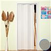 Forte Porta a Soffietto da Interno in PVC Tessuto Grigio 83x214 cm mod. Maya