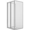 Box Doccia Angolare 75x75CM H198 Cristallo Trasparente Fisso+Saloon 2 Ante  Battente 75 mod. West