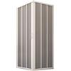 Forte Box Doccia in PVC 80x120CM H185 a soffietto con Apertura Centrale colore Bianco mod. Flex