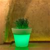 Tekcnoplast Vaso Gemma luce verde in resina diametro 80 cm