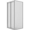 Box Doccia Angolare 75x75CM H198 Cristallo Trasparente Fisso+Saloon 2 Ante  Battente 75 mod. West