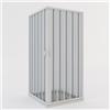 Idralite Box doccia a soffietto in PVC 80x80 cm H 185 mod. Aster con apertura centrale