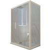 Forte Box doccia scorrevole 80x100 CM H 200 Vetro Trasparente Profilo Champagne mod. Deco Duo