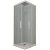 Forte Box doccia angolare scorrevole 80x100 CM H 200 Vetro Trasparente Profilo Champagne mod. Kolors